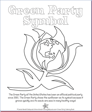 Green Party Coloring Page