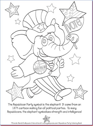 Republican Party Coloring Page