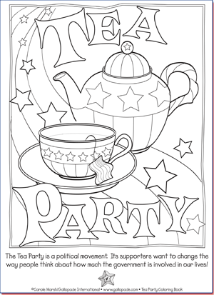 Tea Party Coloring Page